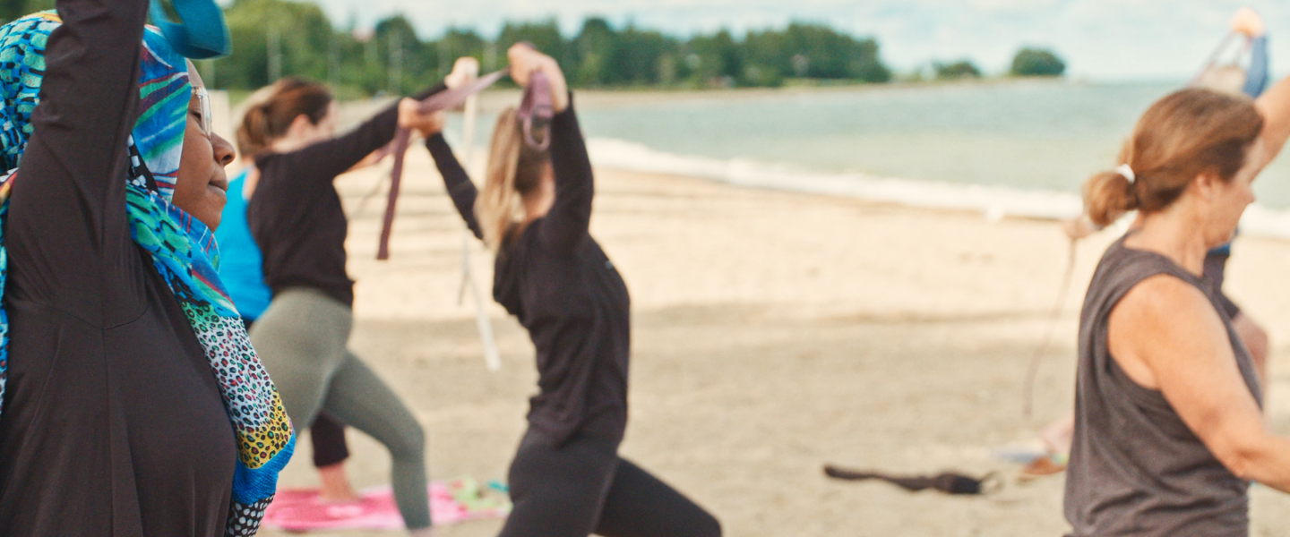 Yoga on the beach